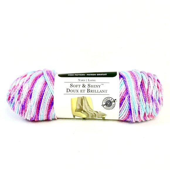 Loops & Threads Acrylic Soft & Shiny Yarn "Teenage Dream" - 3 Skeins Available - Picture 1 of 5